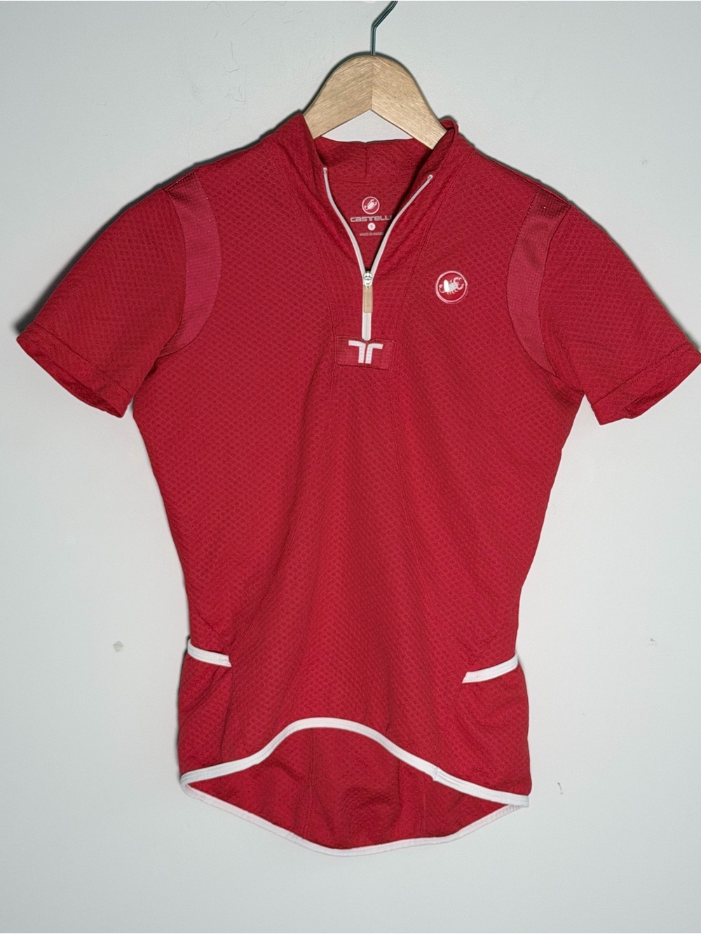 Castelli Women's Red Short-Sleeve Cycling Jersey